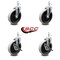 Service Caster 5 Inch Thermoplastic Wheel 3/8 Inch Threaded Stem Caster Set with 2 Brakes SCC SCC-TS05S510-TPRS-381615-2-SLB-2 - alternate 1